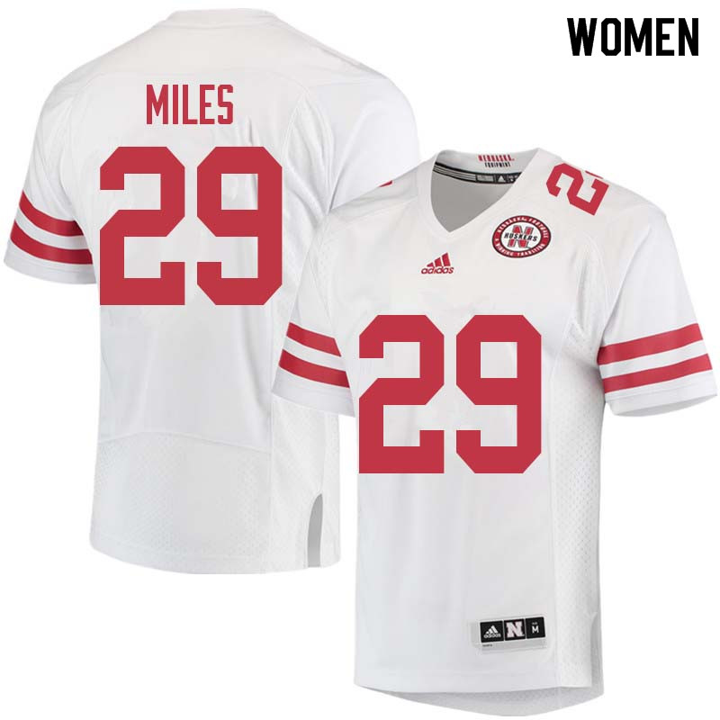 Women #29 Ben Miles Nebraska Cornhuskers College Football Jerseys Sale-White